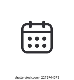 Calendar vector icon. Calendar symbol. Tear-off calendar. Time management. Holidays icon. Deadline icon. Tear-off calendar. Schedule. Vacation sign. Task Manager. Solemn date. UI elements. Planning.