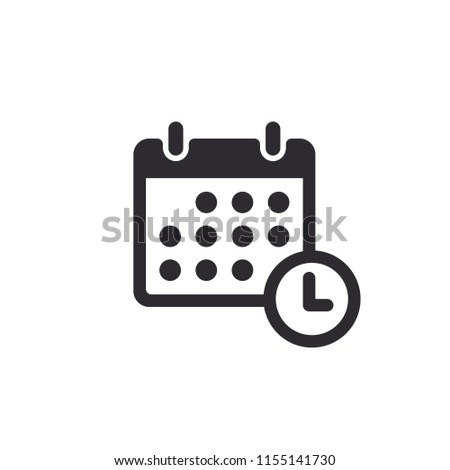 Calendar vector icon.  Calendar symbol. Time management. Calendar days. Holidays icon. Tear-off calendar. Working day. Schedule. Solemn date. Vacation sign. Clock sign. Task Manager. Deadline icon.