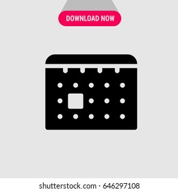 Calendar Vector Icon, The system used to measure and arrange the days symbol. Simple, modern flat vector illustration for mobile app, website or desktop app 