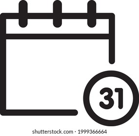 Kalendervektorsymbol. Zeitmanagement-Vektorsymbol.