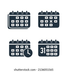 Calendar vector icon in trendy flat style isolated on white background. calendar symbol for web and mobile apps. Vector illustration.