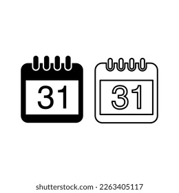Calendar vector icon trendy style illustration on white background..eps