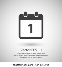 Calendar vector icon. Web design icon. Calendar on the wall. Flat calendar icon. Vector icon EPS 10