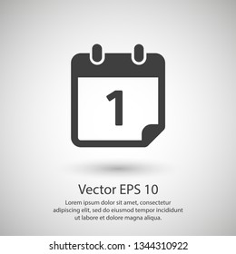 Calendar vector icon. Web design icon. Calendar on the wall. Flat calendar icon. Vector icon EPS 10