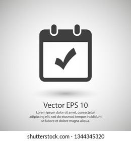 Calendar vector icon. Web design icon. Calendar on the wall. Flat calendar icon. Vector icon EPS 10