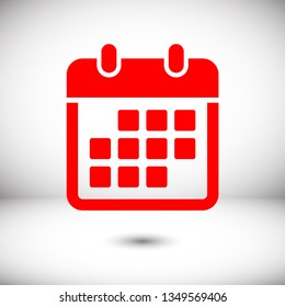 Calendar vector icon. Web design icon. Calendar on the wall. Flat calendar icon. Vector icon EPS 10