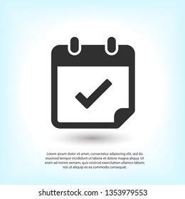 Calendar vector icon. Web design icon. Calendar on the wall. Flat calendar icon. Vector icon EPS 10