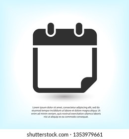 Calendar vector icon. Web design icon. Calendar on the wall. Flat calendar icon. Vector icon EPS 10
