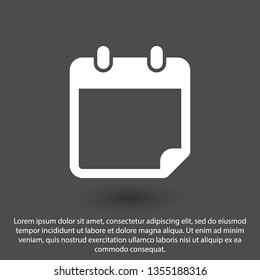 Calendar vector icon. Web design icon. Calendar on the wall. Flat calendar icon. Vector icon EPS 10