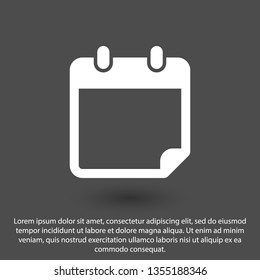 Calendar vector icon. Web design icon. Calendar on the wall. Flat calendar icon. Vector icon EPS 10