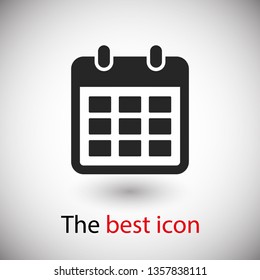 Calendar vector icon. Web design icon. Calendar on the wall. Flat calendar icon. Vector icon EPS 10