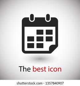 Calendar vector icon. Web design icon. Calendar on the wall. Flat calendar icon. Vector icon EPS 10