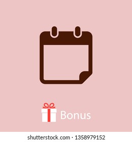 Calendar vector icon. Web design icon. Calendar on the wall. Flat calendar icon. Vector icon EPS 10