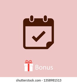 Calendar vector icon. Web design icon. Calendar on the wall. Flat calendar icon. Vector icon EPS 10