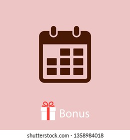 Calendar vector icon. Web design icon. Calendar on the wall. Flat calendar icon. Vector icon EPS 10