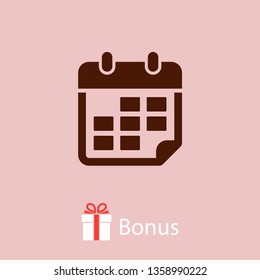 Calendar vector icon. Web design icon. Calendar on the wall. 