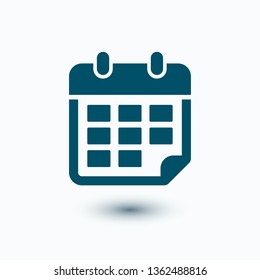 Calendar vector icon. Web design icon. Calendar on the wall. Flat calendar icon. Vector icon EPS 10