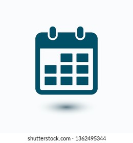 Calendar vector icon. Web design icon. Calendar on the wall. Flat calendar icon. Vector icon EPS 10