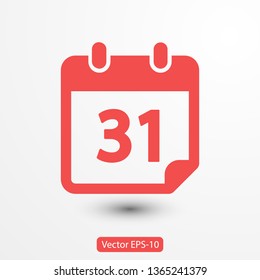 Calendar vector icon. Web design icon. Calendar on the wall. Flat calendar icon. Vector icon EPS 10