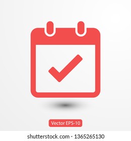 Calendar vector icon. Web design icon. Calendar on the wall. Flat calendar icon. Vector icon EPS 10
