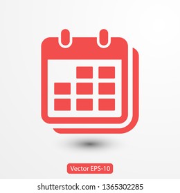 Calendar vector icon. Web design icon. Calendar on the wall. Flat calendar icon. Vector icon EPS 10
