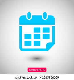 Calendar vector icon. Web design icon. Calendar on the wall. Flat calendar icon. Vector icon EPS 10