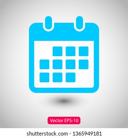 Calendar vector icon. Web design icon. Calendar on the wall. Flat calendar icon. Vector icon EPS 10