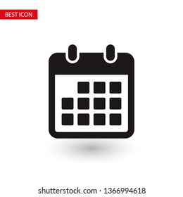 Calendar vector icon. Web design icon. Calendar on the wall. Flat calendar icon. Vector icon EPS 10