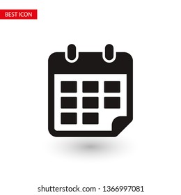 Calendar vector icon. Web design icon. Calendar on the wall. Flat calendar icon. Vector icon EPS 10