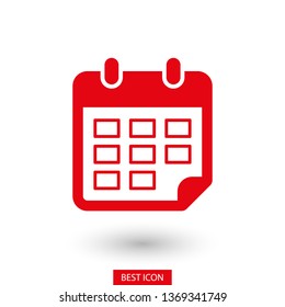Calendar vector icon. Web design icon. Calendar on the wall. Flat calendar icon. Vector icon EPS 10