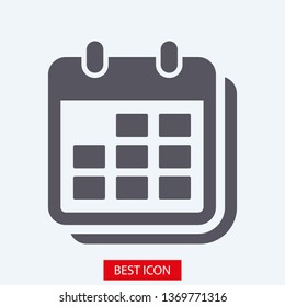Calendar vector icon. Web design icon. Calendar on the wall. Flat calendar icon. Vector icon EPS 10
