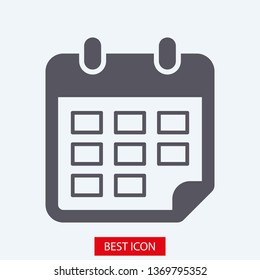 Calendar vector icon. Web design icon. Calendar on the wall. Flat calendar icon. Vector icon EPS 10