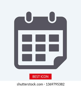 Calendar vector icon. Web design icon. Calendar on the wall. Flat calendar icon. Vector icon EPS 10