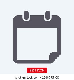 Calendar vector icon. Web design icon. Calendar on the wall. Flat calendar icon. Vector icon EPS 10