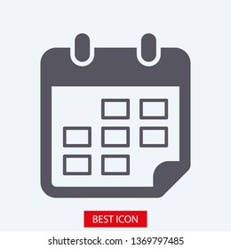 Calendar vector icon. Web design icon. Calendar on the wall. Flat calendar icon. Vector icon EPS 10