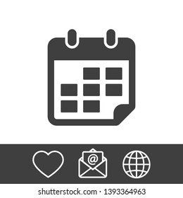 Calendar vector icon. Web design icon. Calendar on the wall. Flat calendar icon. Vector icon EPS 10