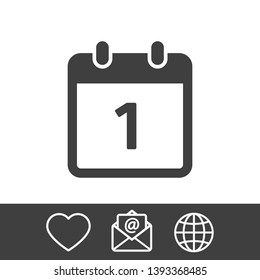 Calendar vector icon. Web design icon. Calendar on the wall. Flat calendar icon. Vector icon EPS 10