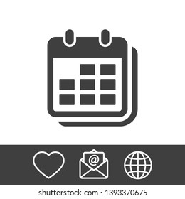 Calendar vector icon. Web design icon. Calendar on the wall. Flat calendar icon. Vector icon EPS 10