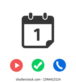 Calendar vector icon. Web design icon. Calendar on the wall. Flat calendar icon. Vector icon EPS 10