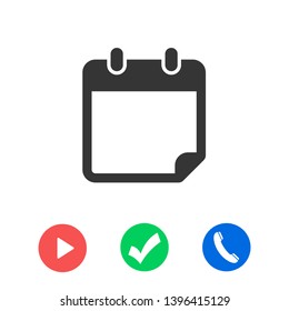 Calendar vector icon. Web design icon. Calendar on the wall. Flat calendar icon. Vector icon EPS 10