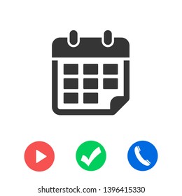 Calendar vector icon. Web design icon. Calendar on the wall. Flat calendar icon. Vector icon EPS 10