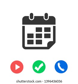 Calendar vector icon. Web design icon. Calendar on the wall. Flat calendar icon. Vector icon EPS 10