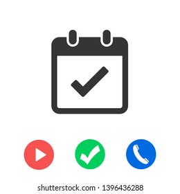 Calendar vector icon. Web design icon. Calendar on the wall. Flat calendar icon. Vector icon EPS 10