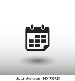 Calendar vector icon. Web design icon. Calendar on the wall. Flat calendar icon. Vector icon EPS 10
