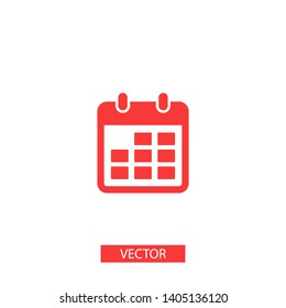 Calendar vector icon. Web design icon. Calendar on the wall. Flat calendar icon. Vector icon EPS 10