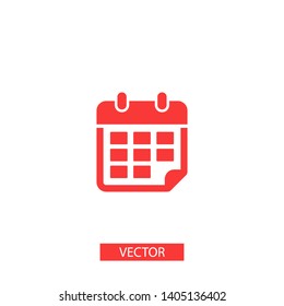 Calendar vector icon. Web design icon. Calendar on the wall. Flat calendar icon. Vector icon EPS 10