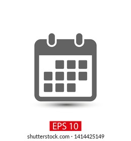 Calendar vector icon. Web design icon. Calendar on the wall. Flat calendar icon. Vector icon EPS 10