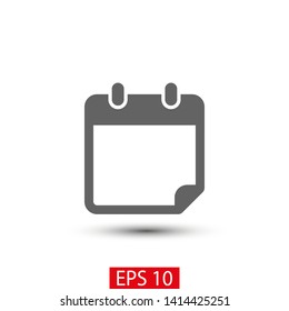 Calendar vector icon. Web design icon. Calendar on the wall. Flat calendar icon. Vector icon EPS 10