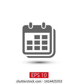 Calendar vector icon. Web design icon. Calendar on the wall. Flat calendar icon. Vector icon EPS 10