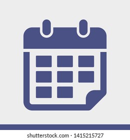Calendar vector icon. Web design icon. Calendar on the wall. Flat calendar icon. Vector icon EPS 10
